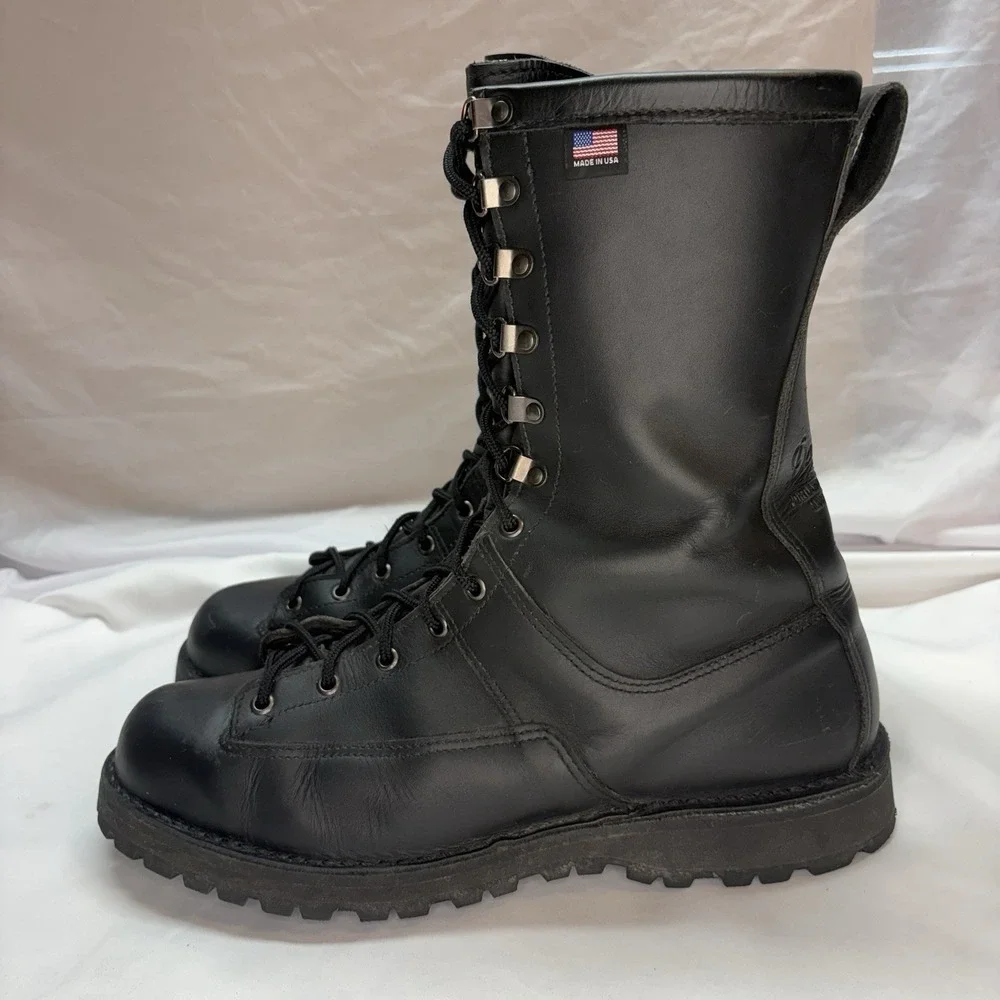 Danner Fort‎ Lewis 10in Mens Black Leather USA Military Boots 69110 13 D